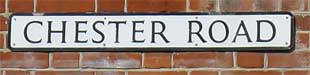 Chester Road sign