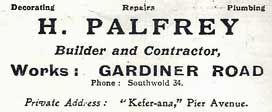 H Palfrey Advert 1933