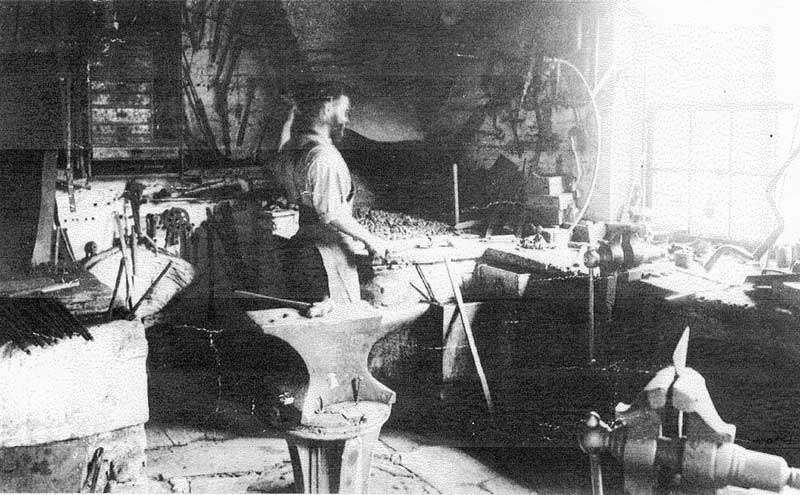 Billie Blowers at his forge