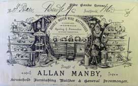 Allan Manby bill head 1898