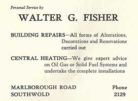 Walter Fisher advert 1969