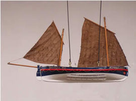 A model of the Alfred Corry Lifeboat