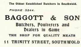 Baggott & Son advert 1960 