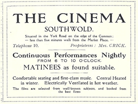 Cinema advert 1922